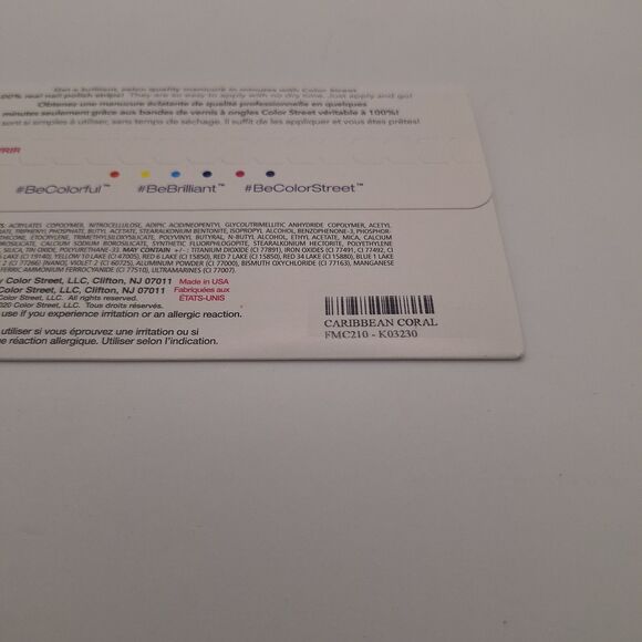 Color Street Nail Strips – Caribbean Coral (Retired) - Picture 3 of 3